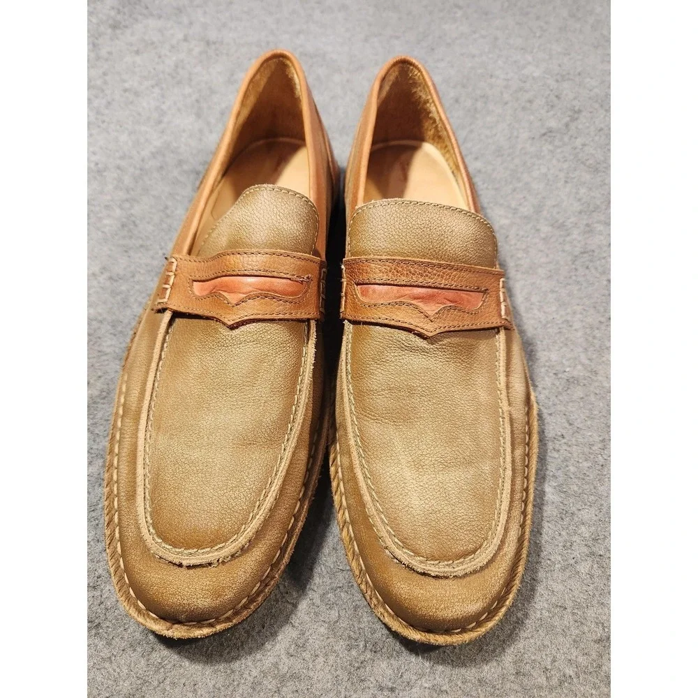 Tommy Bahama Shoes Mens Size 13 Brown Leather Slip On Loafers Casual Comfort